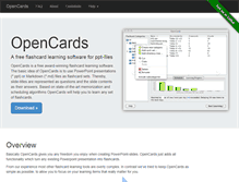 Tablet Screenshot of opencards.info